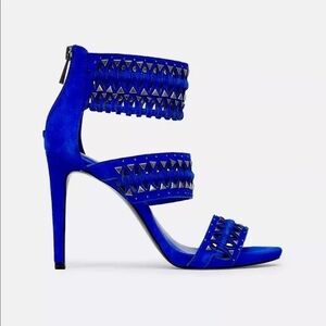 Vince Camuto Cobalt Blue Heels With Silver Accents